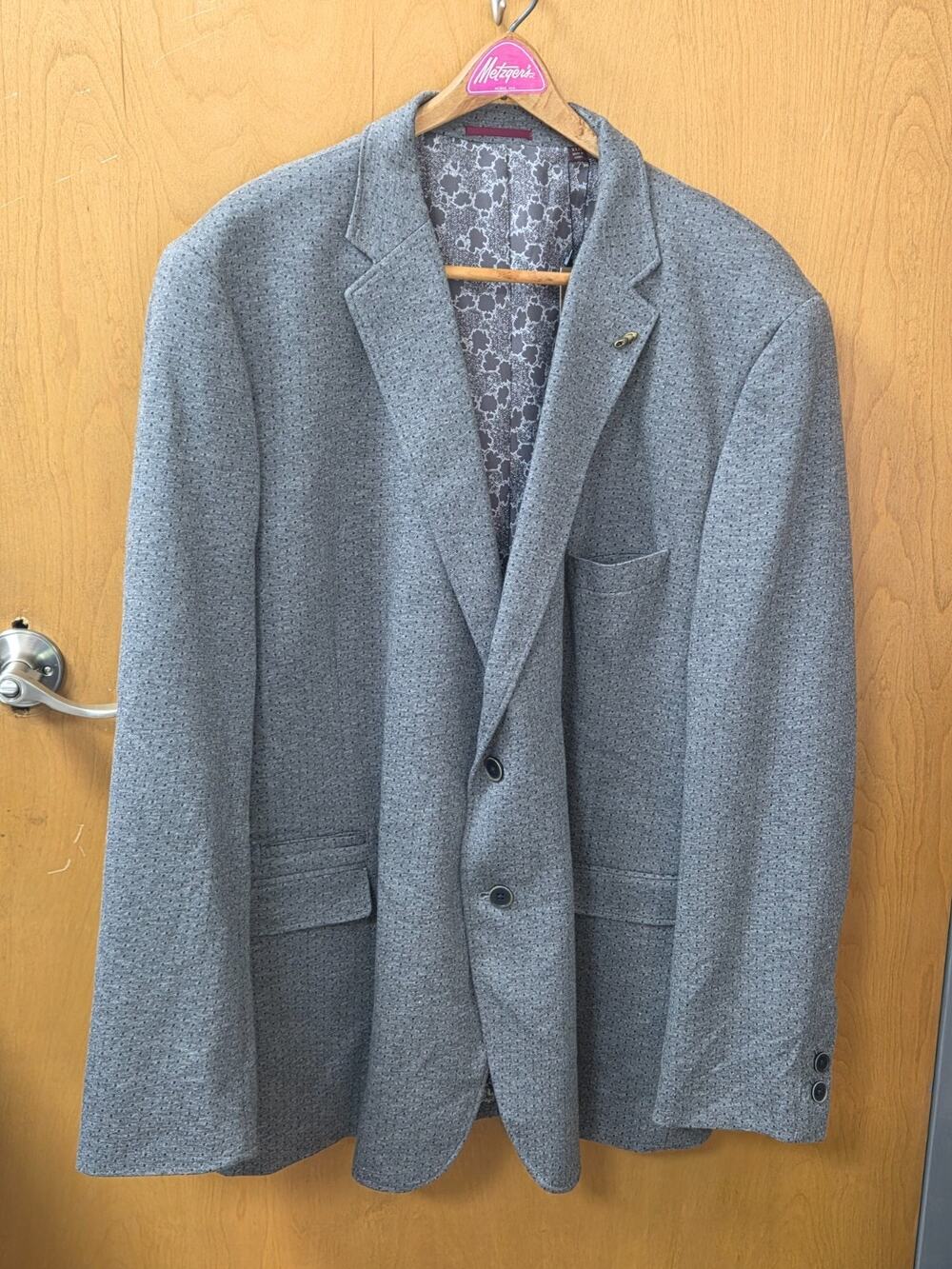 NWT Johnston & Murphy Blazer Jacket 3XL Gray Textured Knit Sport Coat Big Tall